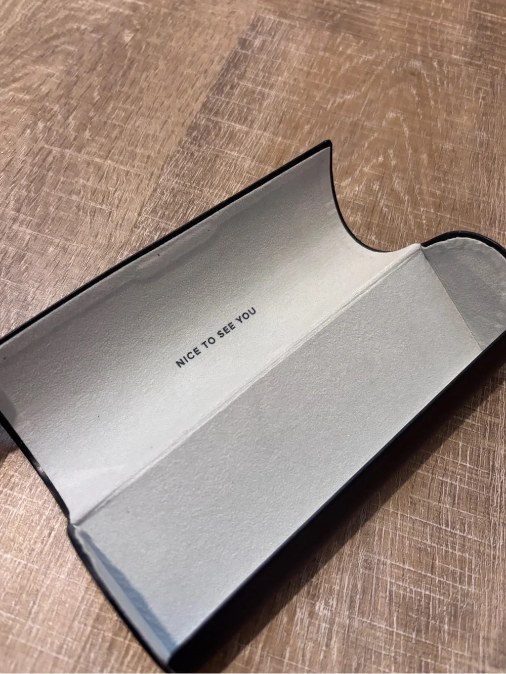 Warby Parker Glasses Case Midnight Navy Faux Leather Eyewear Sunglasses Travel